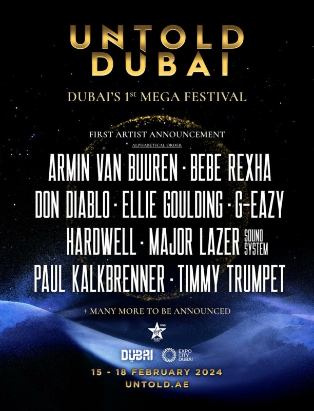 Dubai’s first mega festival, UNTOLD, unveils five wild stagesUntold Dubai Press Release Untold